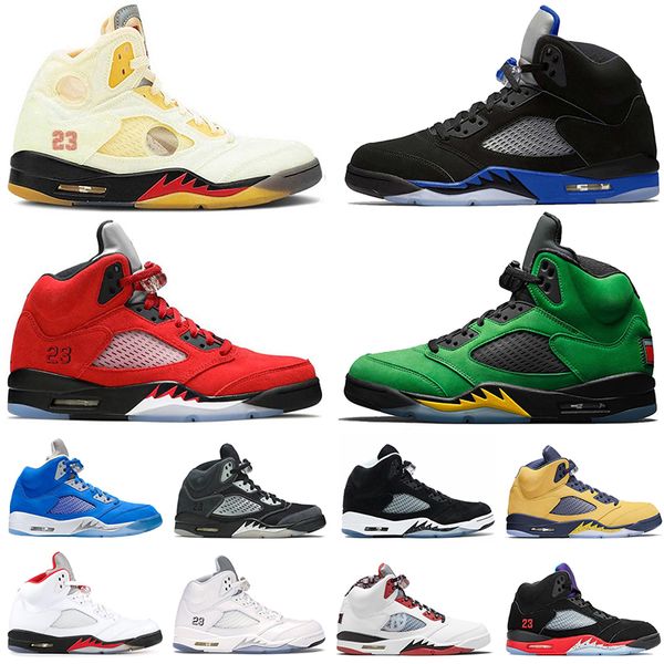 

jumpman 5s 5 unc men basketball shoes racer blue paris what the playoffs raging bull stealth fire red oreo black metallic silver 3 trainers