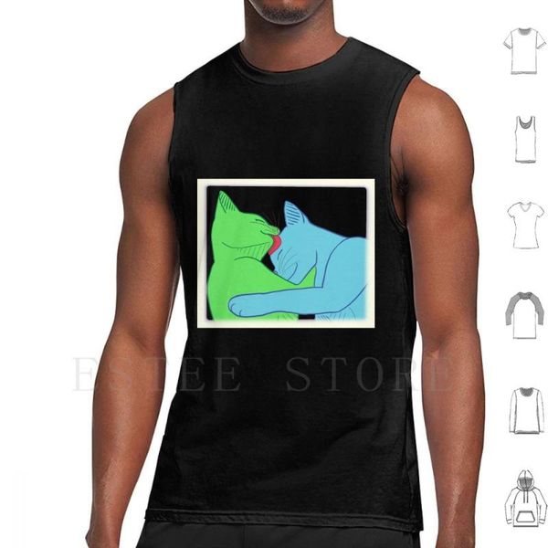 

men' tank cats in love-plance vest plance pidgance pidge lance katie holt vld voltron flirtyrobot blue lion, White;black
