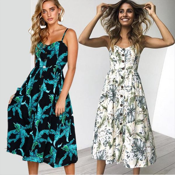 

boho beach sleeveless high waist womens dresses casual print slim elegant clothes summer club vestido, Black;gray