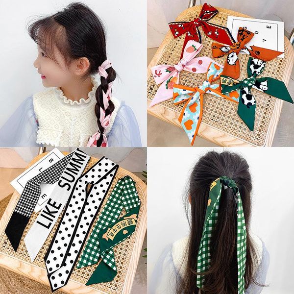 

summer baby bow hair band korean children's accessories cute princess all-match outing headdress girls hoop women, Slivery;white