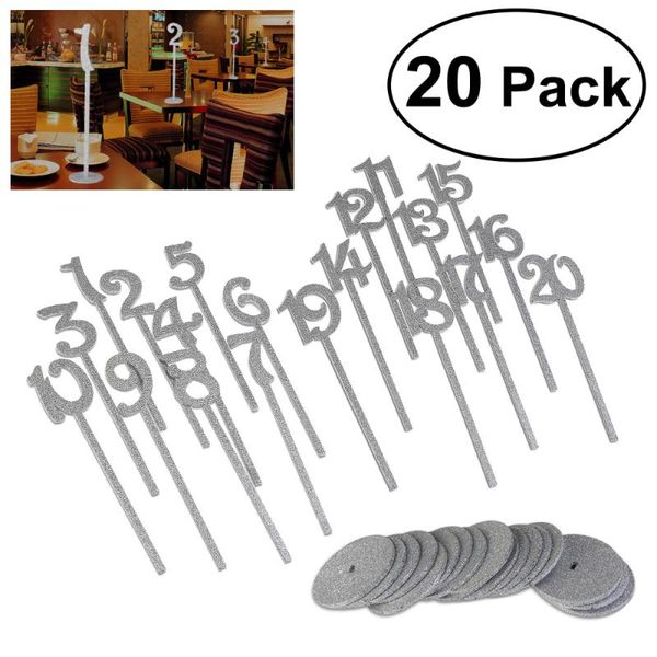 

20pcs 1 to 20 wooden table numbers with holder base for wedding or home decoration party