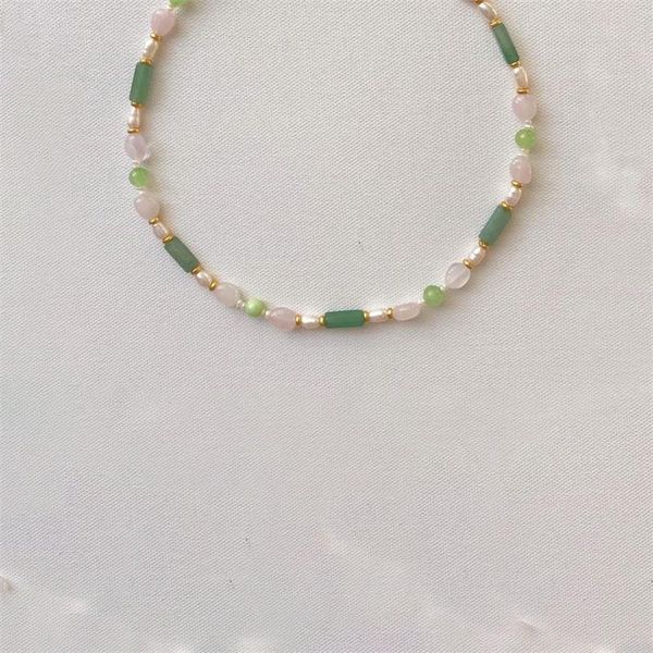 

chokers handmade wedding banquet jewelry natural stone freshwater pearl necklace for woman fashion charm choker elegant accessory gift, Golden;silver