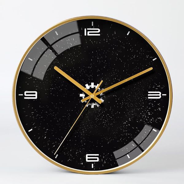 

wall clocks large clock metal gold living room mechanism creative modern watch home bedroom silent reloj pared gift fz334