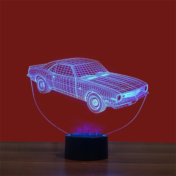 

car colorful 3d night usb interface creative visual touch art light