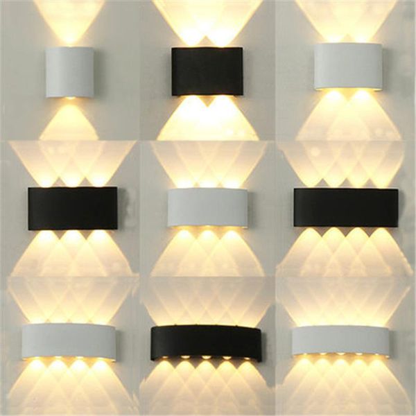 

wall lamps 4w 6w 8w 12w led light outdoor waterproof modern nordic style indoor living room porch garden lamp ac90-260v