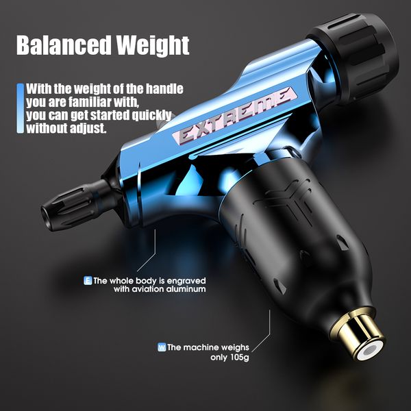 

adjustable soft and hard tattoo rotary machine rca cord tattoo guns with lcd power supply makeup cartridges needles tattoo kitscouts