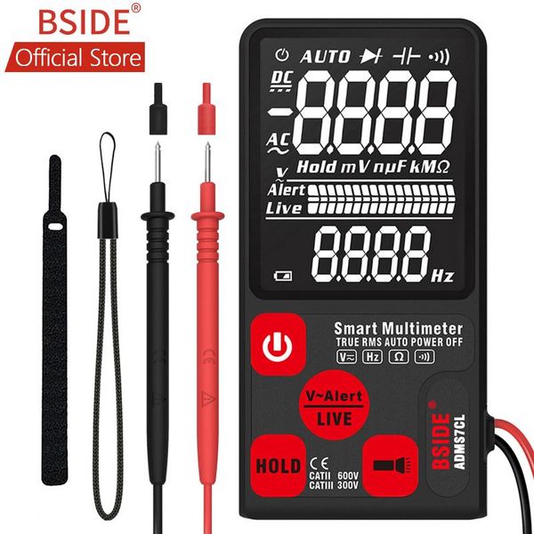 

multimeters bside adms7cl ebtn lcd 3.5" screen multimeter true rms auto range 6000 counts digital voltmeter with ohm volt continuity te
