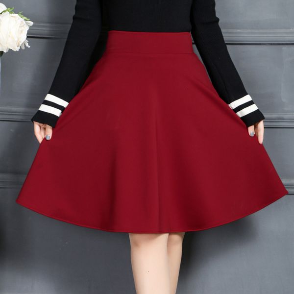 

skirts korean style red to-line black female summer from the elegant vintage office lady long high waist midi skirt 8c5l