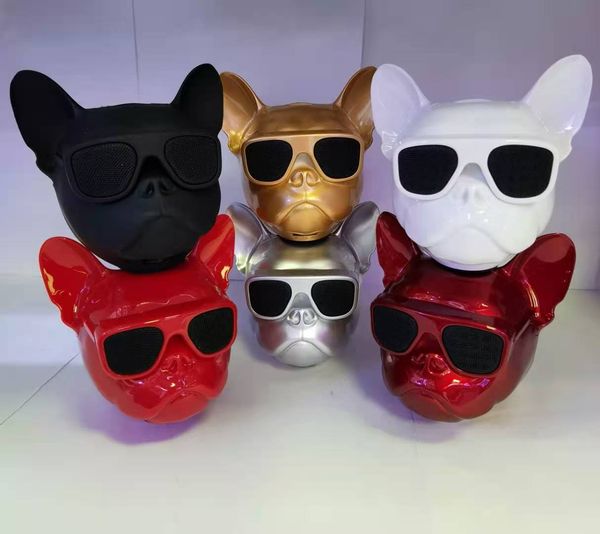 

dog bulldog bluetooth wireless speaker outdoor mini portable speakers gift