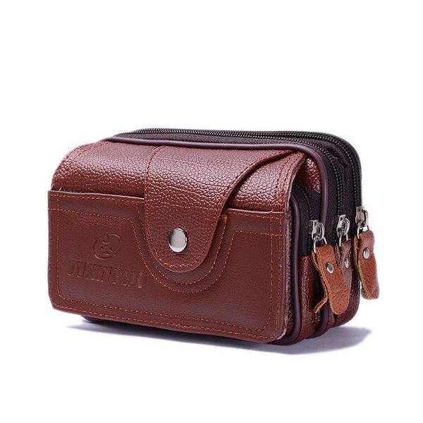 

waist bags bisi goro multi-function phone coin men bag vintage on the belt outdoor small wallet 2021 wear-resistant pu heuptas heren