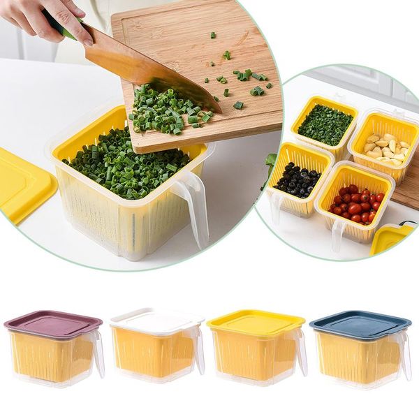 

kitchen storage container box plastic candy fruit basket grain transparent sealed multi-capacity supplies bottles & jars