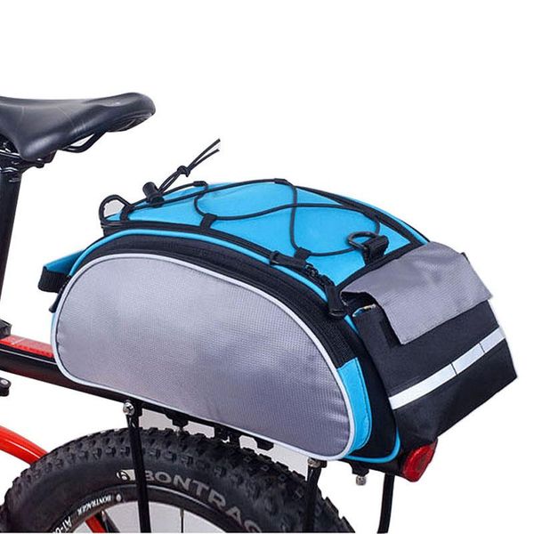 

waist bags bicycle carrier bag 13l rack trunk bike luggage back seat pannier outdoor cycling storage handbag shoulder strip