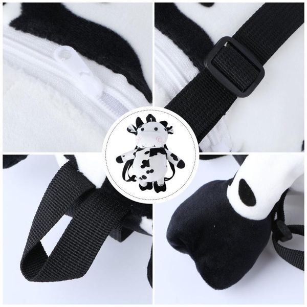 

duffel bags 1pc plush cow shape backpack travel bag shoulder storage girls