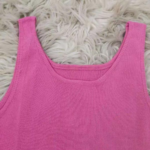 

women's tanks & camis solid rib-knit tank 2021 spring and summer none sleeve fashion casual, White