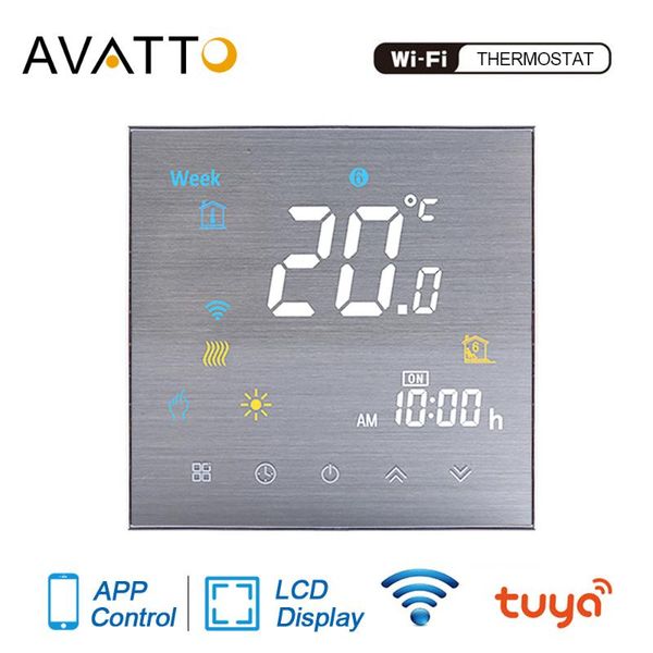 

smart home control avatto tuya wifi thermostat temperature controller for water/electric floor heating/gas boiler work with alexa google
