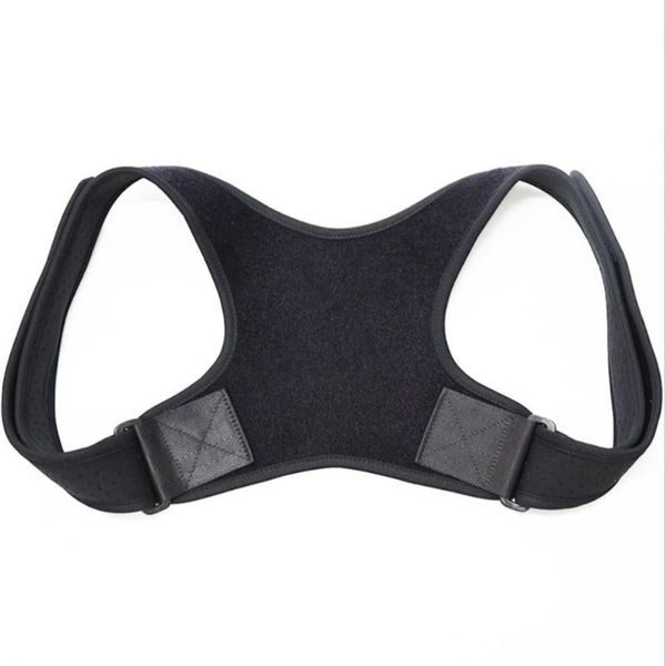 

upper back posture corrector clavicle support straight shoulders brace strap correctpor, Black;blue