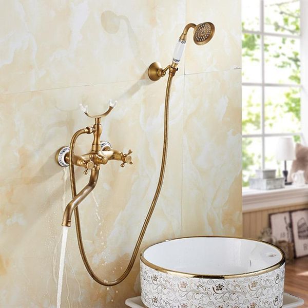 

brush nickle stainless steel shower faucet wall mounted rainfall head with hand bathtub spout mixer set bathroom sets