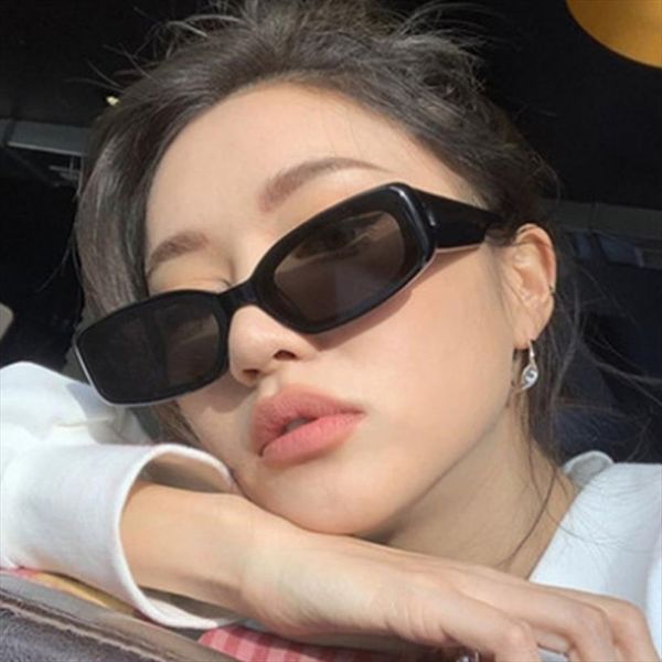 

sunglasses women rectangle retro vintage brand designer glasses for uv400 eyewear, White;black