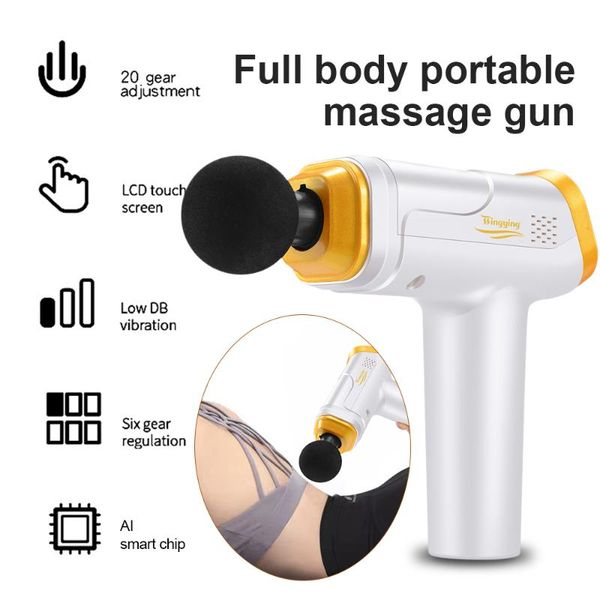 

massage gun noise reduction muscle relaxation massager electric vibration fascial fitness equipment for male female 2021