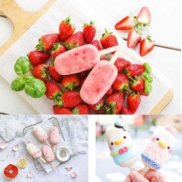 

baking moulds 4 hole ice cream mold food grade silicone popsicle diy temperature resistance high r8g7