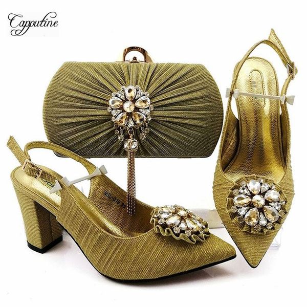 

dress shoes high class wedding/party gold african sandal matching with evening bag sets for lady qsl019, heel height 9cm, Black