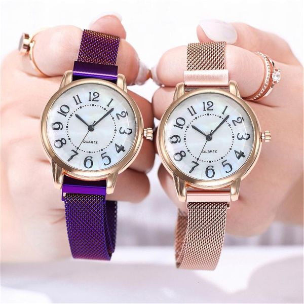 

wristwatches 6 colors women quartz sleek inlaid diamond fashion with strap dial women's watch gift lady elegant, Slivery;brown