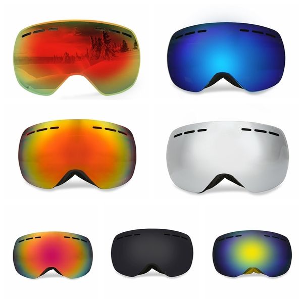 

Hot selling ski spherical double layer antifogging outdoor mountaineering glasses snow goggles can card myopia frame