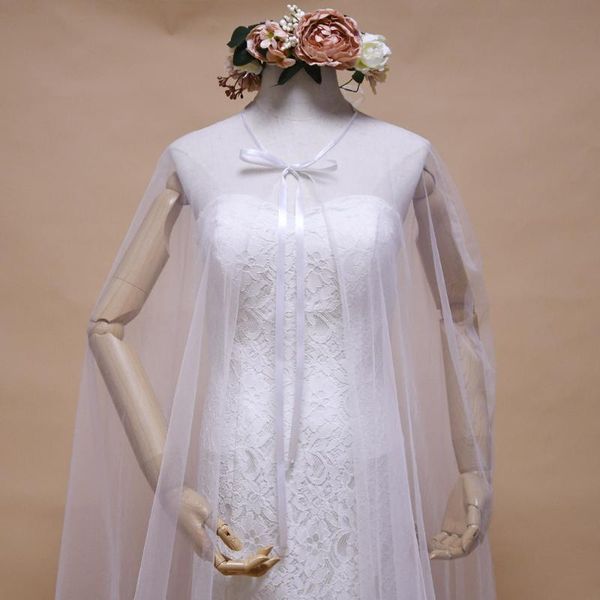 

wraps & jackets 100% handmade long train shawls women bow capes for wedding white cloaks lace up bridal wrap formal party