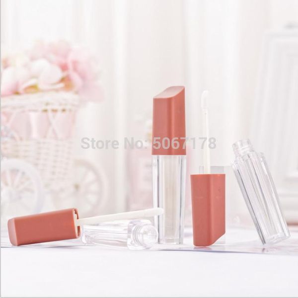 

empty transparent square lip gloss tubes plastic portable tube lipstick mini sample cosmetic container 10/30/50pcs storage bottles & ja jars
