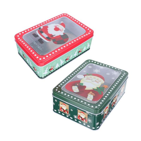 

gift wrap 2pcs christmas themed boxes candy cookie storage box packing