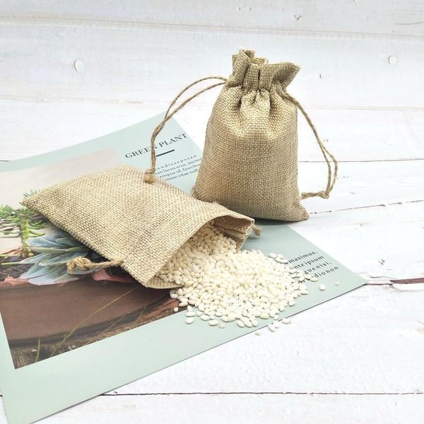 

gift wrap 5pcs handmade jute jewelry packaging bags&pouches burlap linen drawstring bags babyshower favor wedding christmas bag