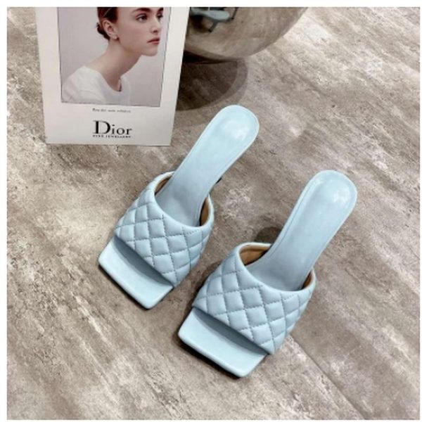 

slippers 2021 marian sqaure toe red quilted mule heels shoe black pu high heel shoes sandals sliper woman zapatos mujer white