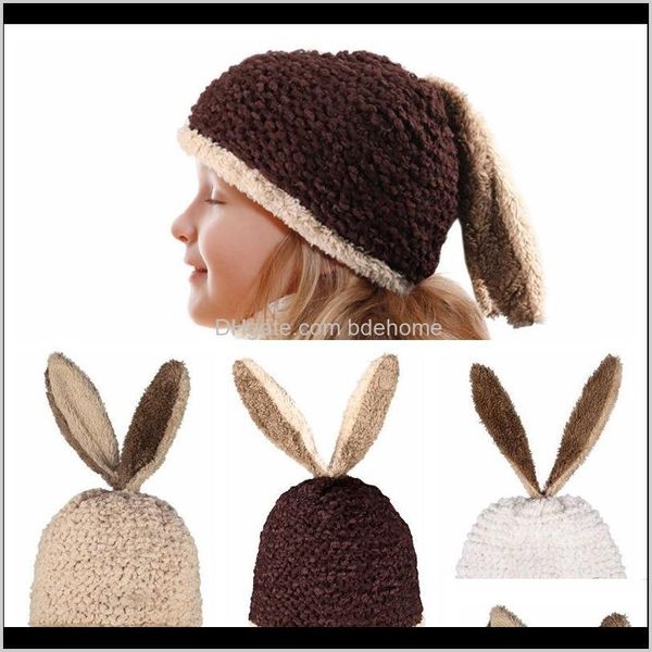 Beanie/Skull Caps Cappelli, Sciarpe Guanti Fashion Aessories Drop Delivery 2021 3-10 anni Bambini Cappelli per neonati Ragazzi Ragazze Winter Beanie Warm Ear Hat