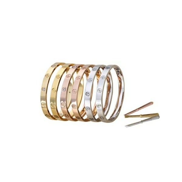 

luxury designer bangle bracelet gold female couple love mens fashion bracelets birthday gift engagement valentine day jewelry accessories hi, Golden;silver