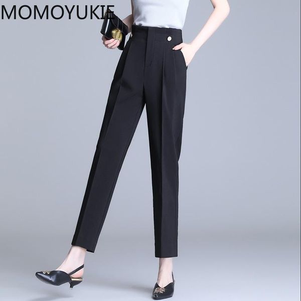 

women's pants & capris ol office summer 2021 high waist black suit for women trousers harem woman clothes plus size 5xl, Black;white