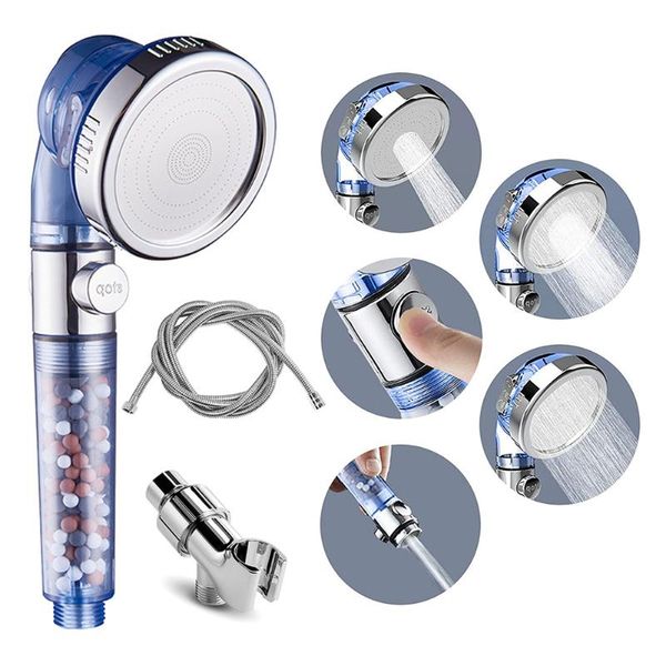 

high pressure filter handheld shower bath heads set spa nozzle bathroom accessories water saving pressurized bathing sets