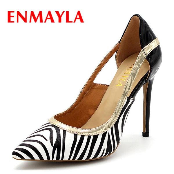 

high heels shoes woman summer pumps classic black white poined toe thin office&career office lady size 43 dress