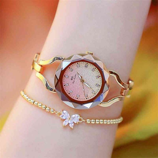 Frau Uhren Berühmte Marke Rose Gold Quarz Weibliche Diamant Uhren Kleine Zifferblatt Elegante frauen Armbanduhr Reloj Mujer 210527