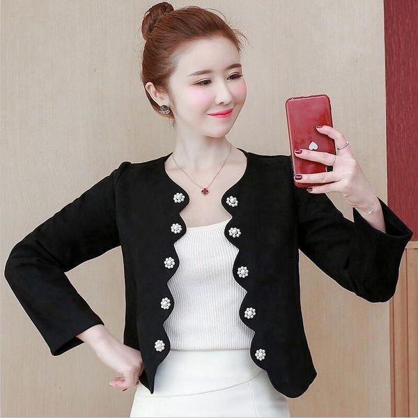 

large size suit women blazer 2021 suits blazers short slim women's jackets spring autumn coat female outerwear white &, White;black