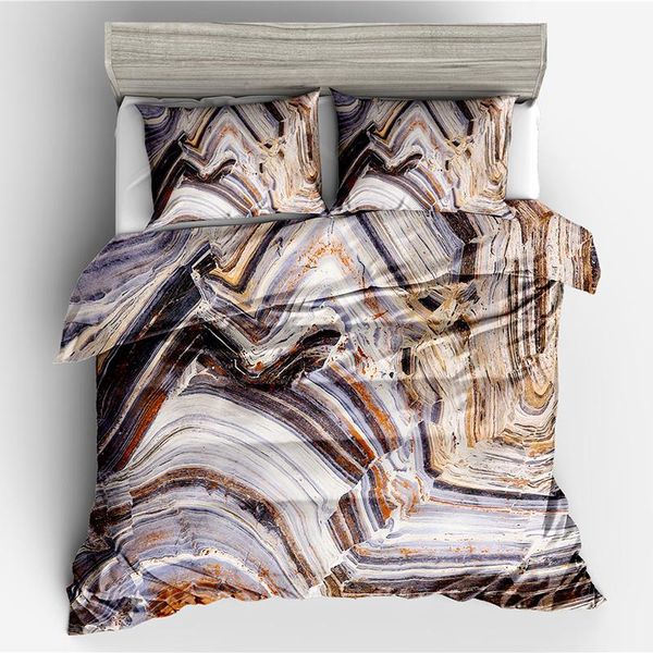 

bedding sets marbling moire pattern 3/4pcs set nordic printed duvet covers + pillowcse for eens boys girls single  (no sheet