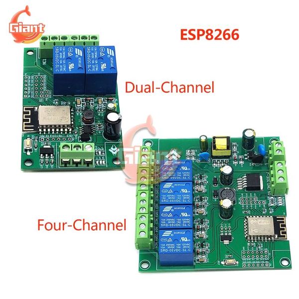 

smart home control dc 5v esp8266 2/4 channel esp-12f wifi relay module development board for remote intelligent furniture
