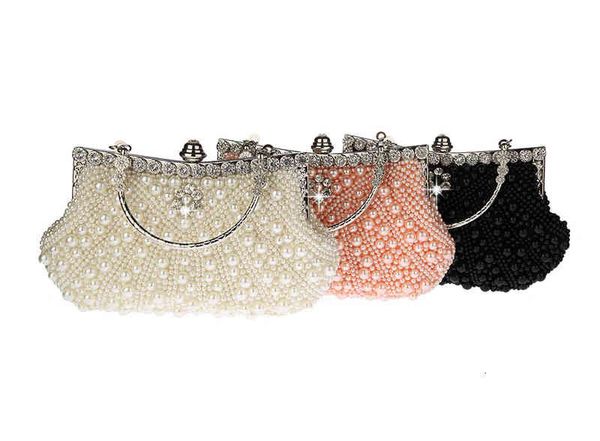 

evening bags high-end exquisite hand-embroidered pearl lady's handbag, elegant evening bag, stylish versatile women bag spnx