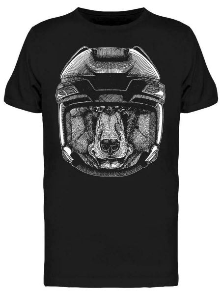 

Bear Hockey Helmet Tee Men's -Image by Shutterstock, White;black