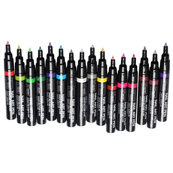 

nail art kits 16pcs 16 colors 3d design pen uv dotting drawing painting salon tool