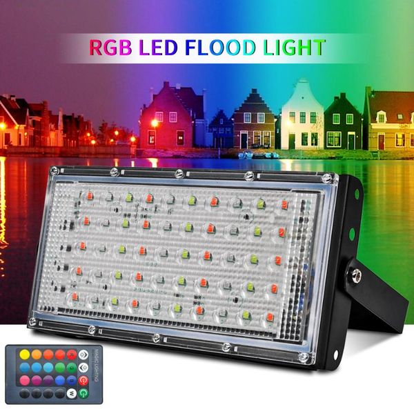 

outdoor wall lamps led flood light 50w 100w rgb floodlight ac220v gate street lamp waterproof ip65 lighting cob spotlight