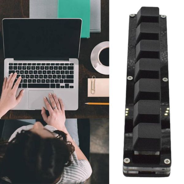 

keyboards 7-key black small keyboard custom shortcut keys programmable digital mechanical
