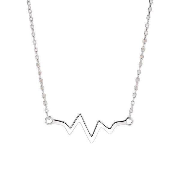 

chains fashion the heartbeat simple personality temperament collarbone chain pendant, Silver
