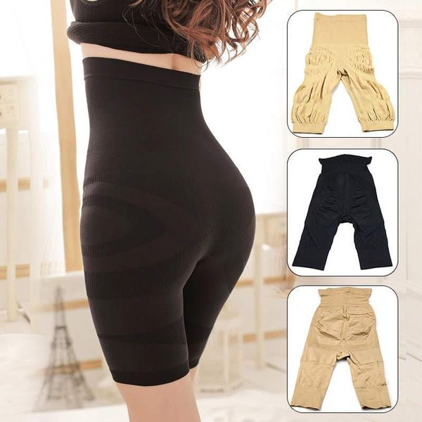 

women's shapers women high waist body shaping shorts abdomen raise hips pants slimming underwear, Black;white