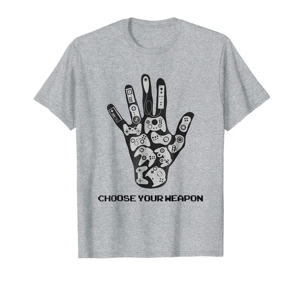 

choose your weapon retro gamer gaming console t-shirt, White;black
