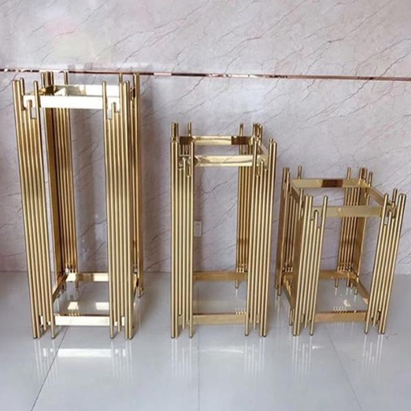 

party decoration 3pcs/set)wedding aisle flower stand display pillar metal stage backdrop decor yudao891